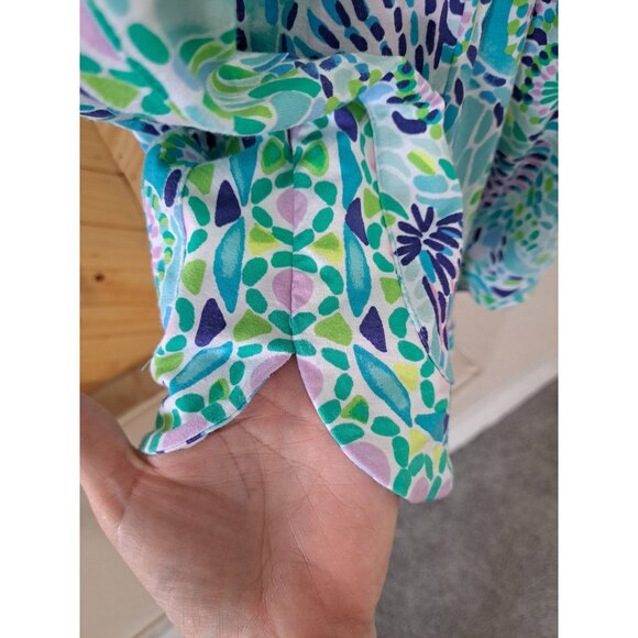 Lilly Pulitzer Rikki Strapless Romper In Ibiza Open Water Blue Size S Summer - Picture 5 of 13